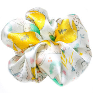 Custom Printed Lovely Patterns for Kids Children Silk Scrunchies